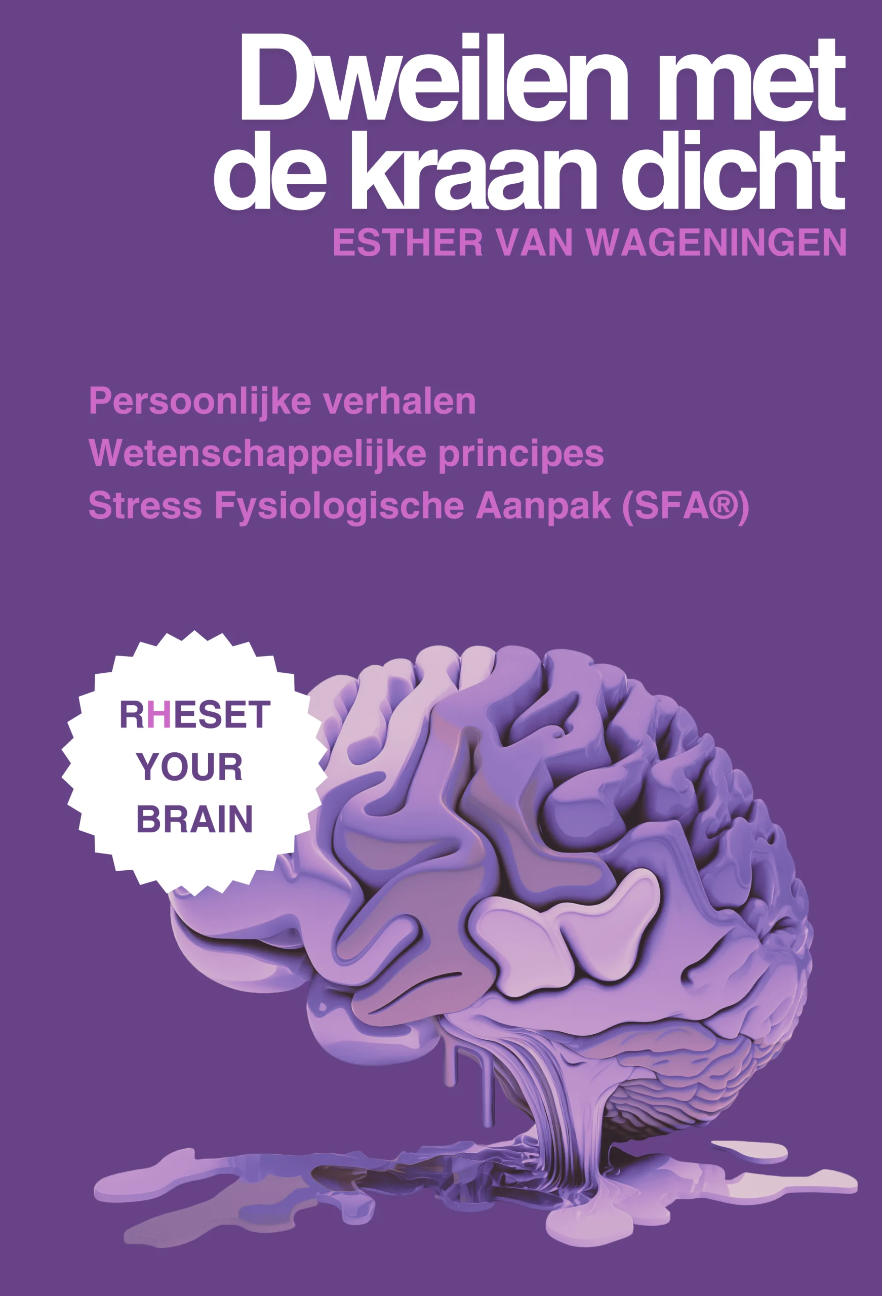 Esther van Wageningen is auteur van Dweilen met de kraan dicht. Dit is een boek over het ontstaan en oplossen van stressgerelateerde klachten.